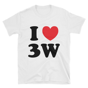 I Love 3W WHITE Short-Sleeve Unisex T-Shirt