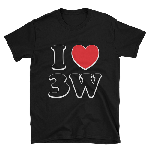 I Love 3W BLACK Short-Sleeve Unisex T-Shirt