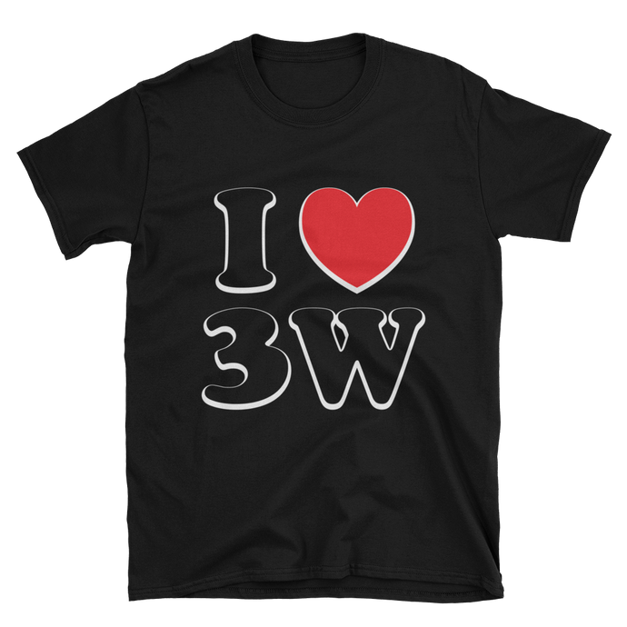 I Love 3W BLACK Short-Sleeve Unisex T-Shirt